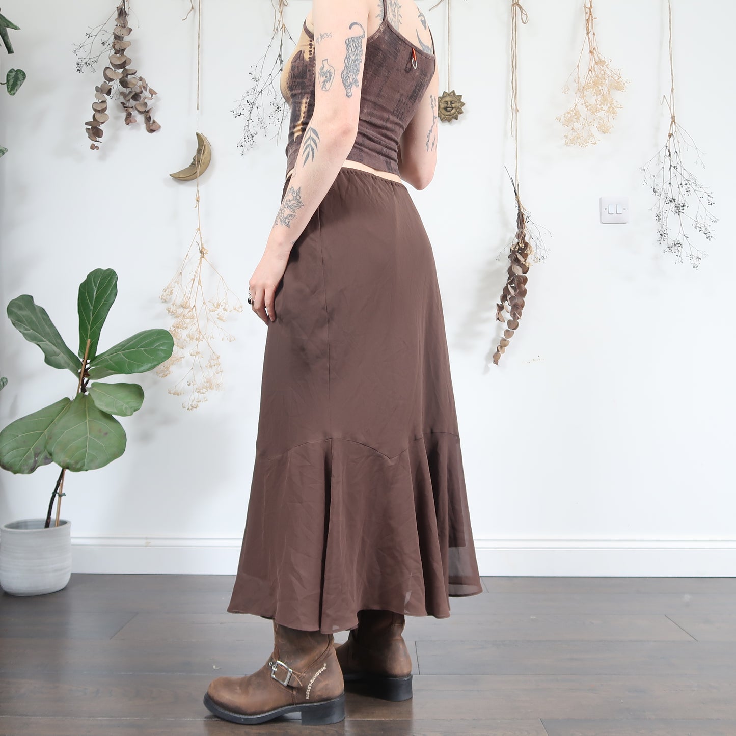 Brown maxi skirt - size M/L