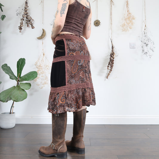 Paisley midi skirt - size L