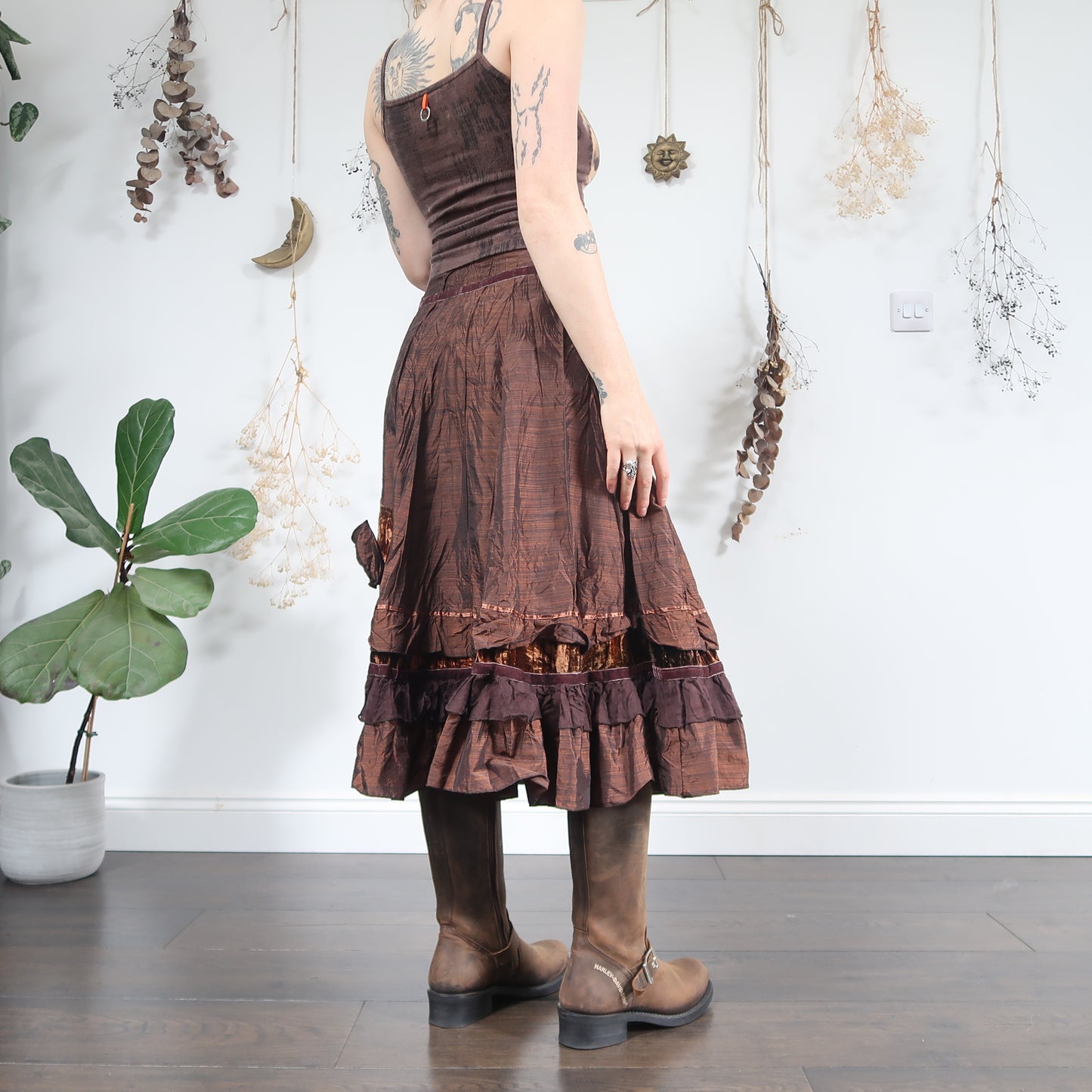 Copper brown skirt - size S