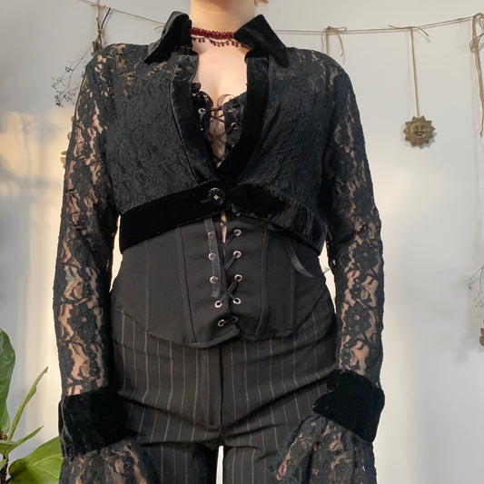 Black lace bolero - size L