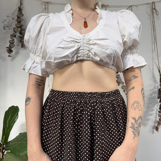 White dirndl blouse - size M
