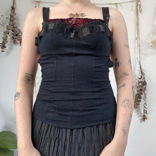 Black bra top - size S