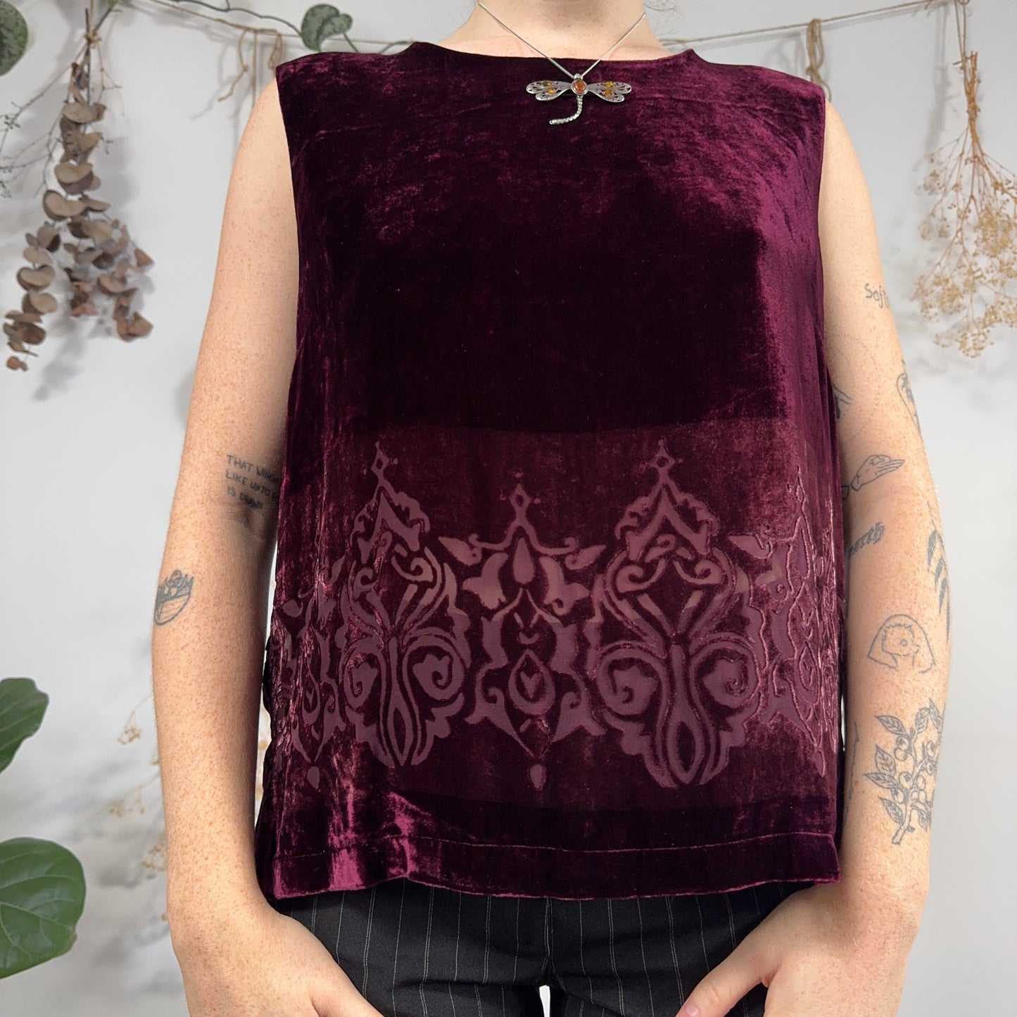 Velvet top - size L