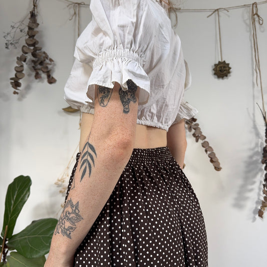 White dirndl blouse - size M