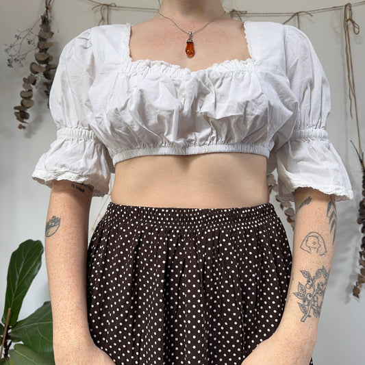 White dirndl blouse - size L/XL