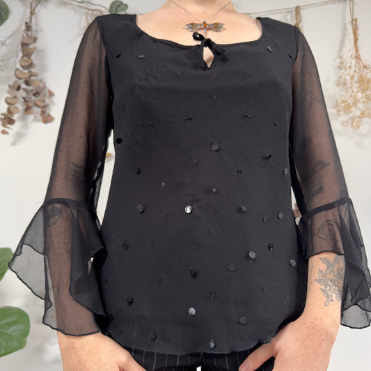 Black witchy blouse - size M