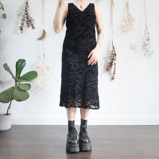 Black midi dress - size M