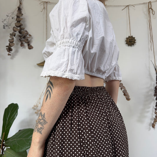 White dirndl blouse - size L/XL