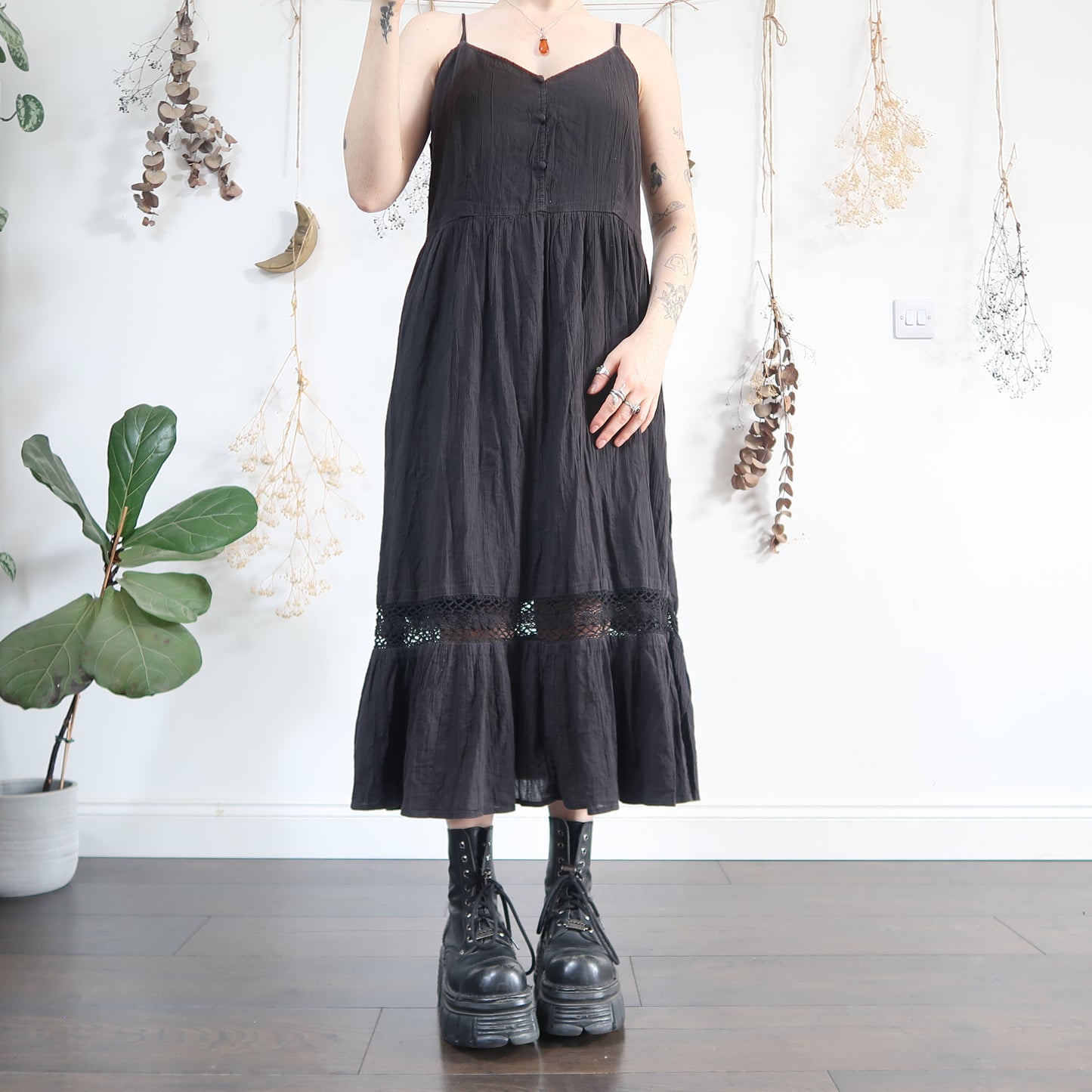 Black summer dress - size M