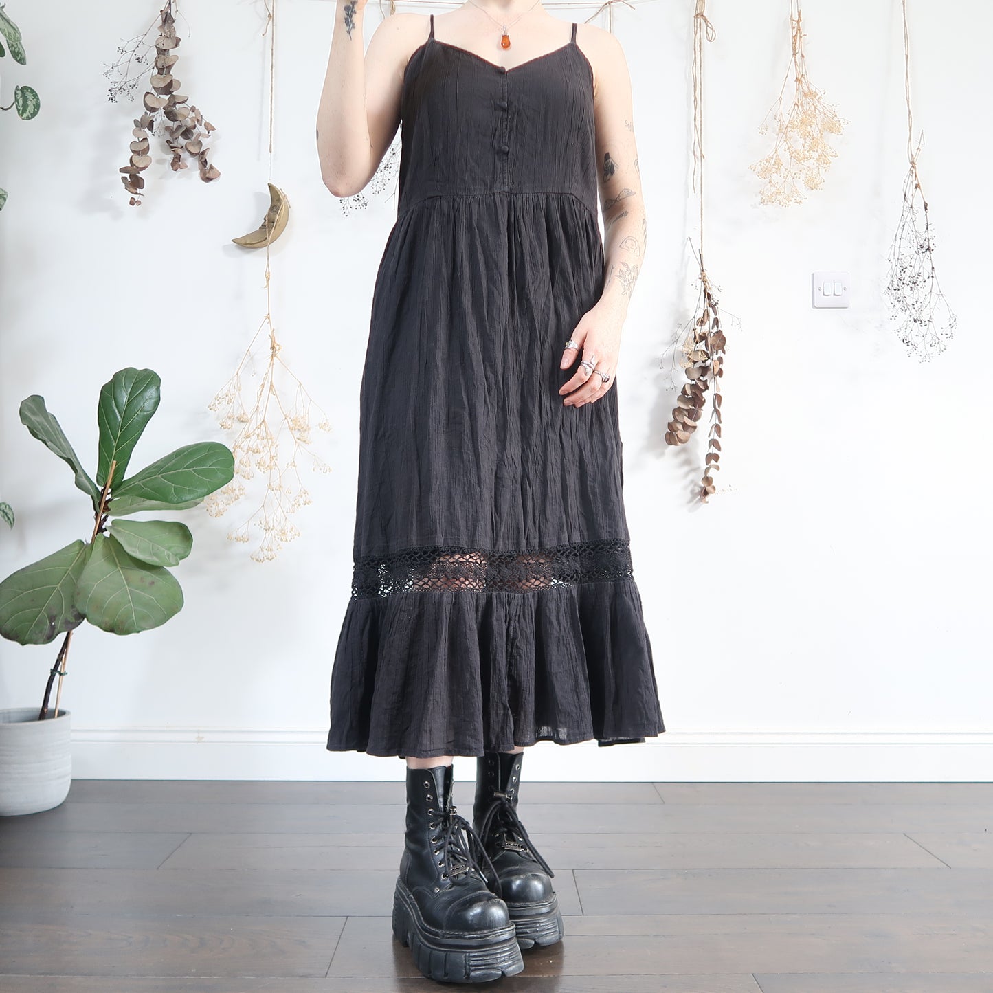 Black summer dress - size M