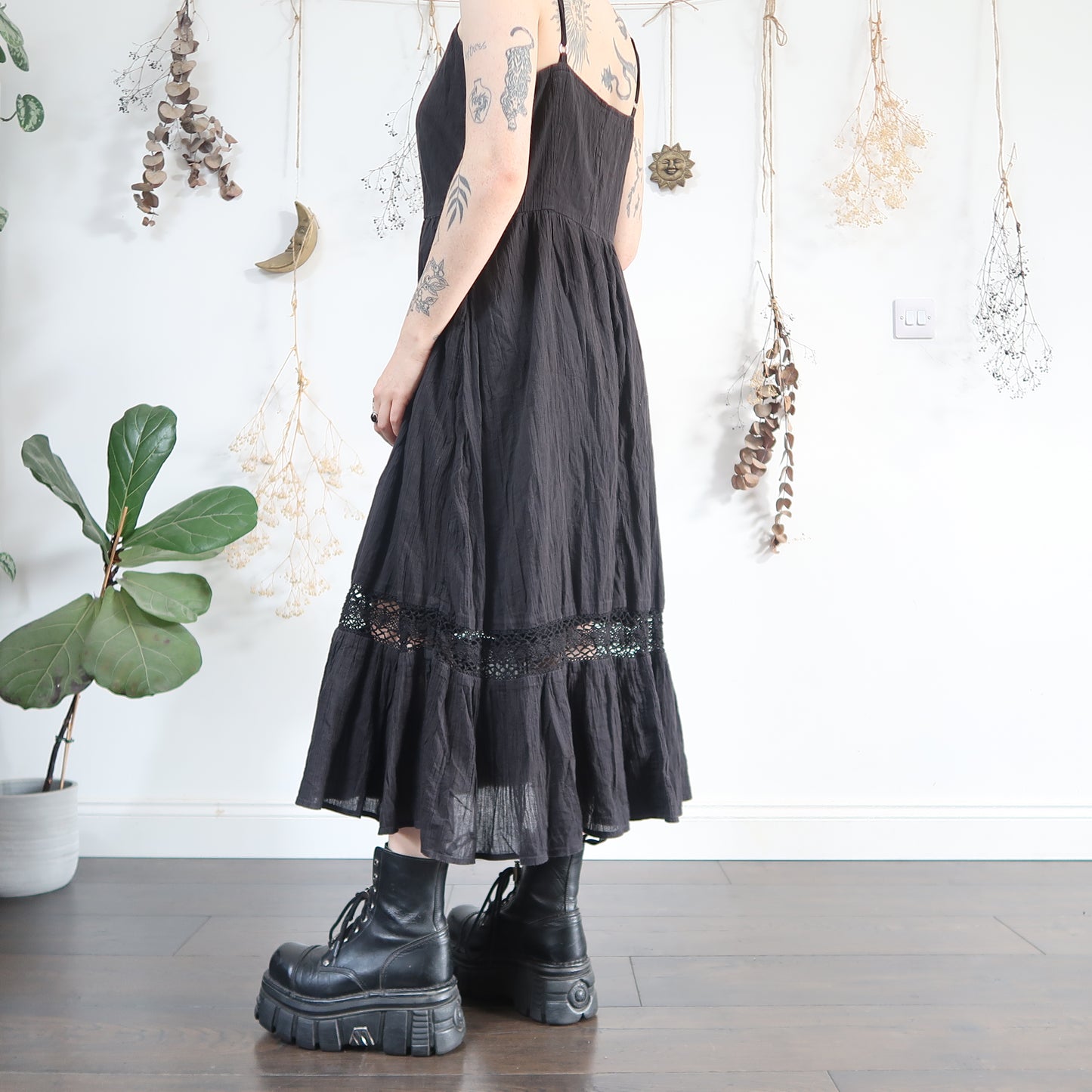 Black summer dress - size M