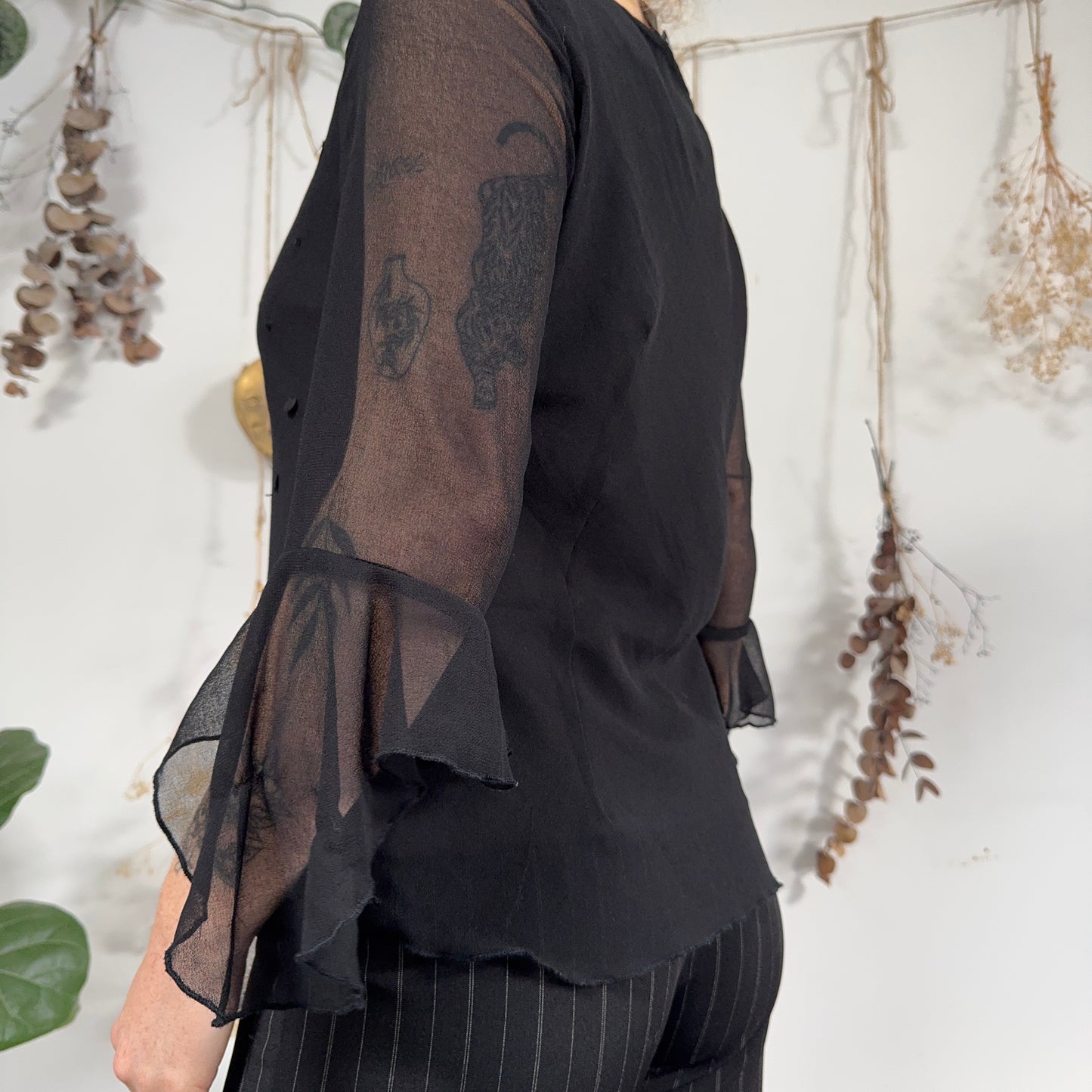 Black witchy blouse - size M