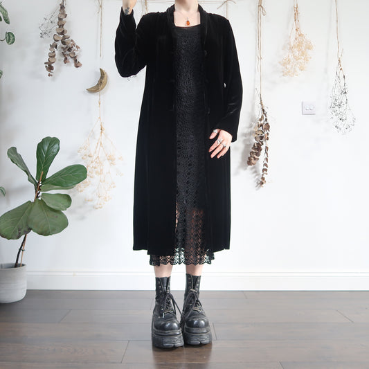 Black velvet jacket - size M