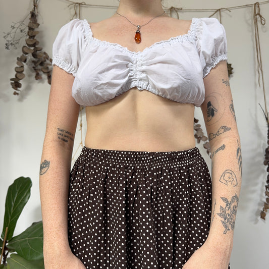 White dirndl blouse - size M