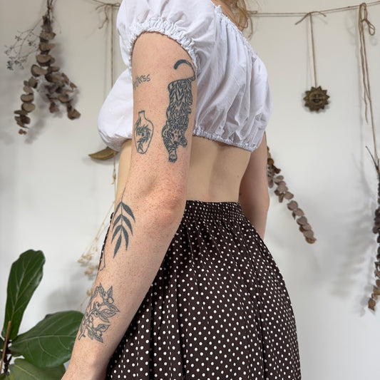 White dirndl blouse - size M