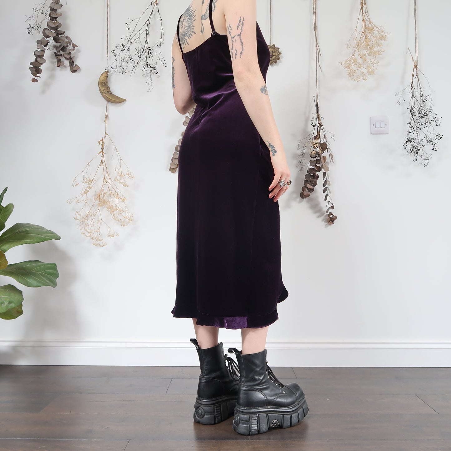 Purple velvet dress - size 10/12