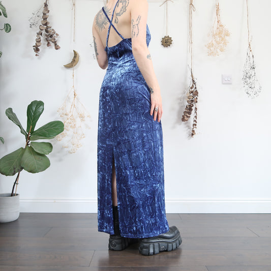 Blue velvet dress - size M