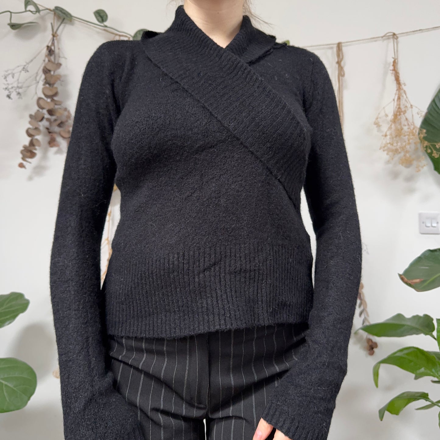 Black knit top - size S/M