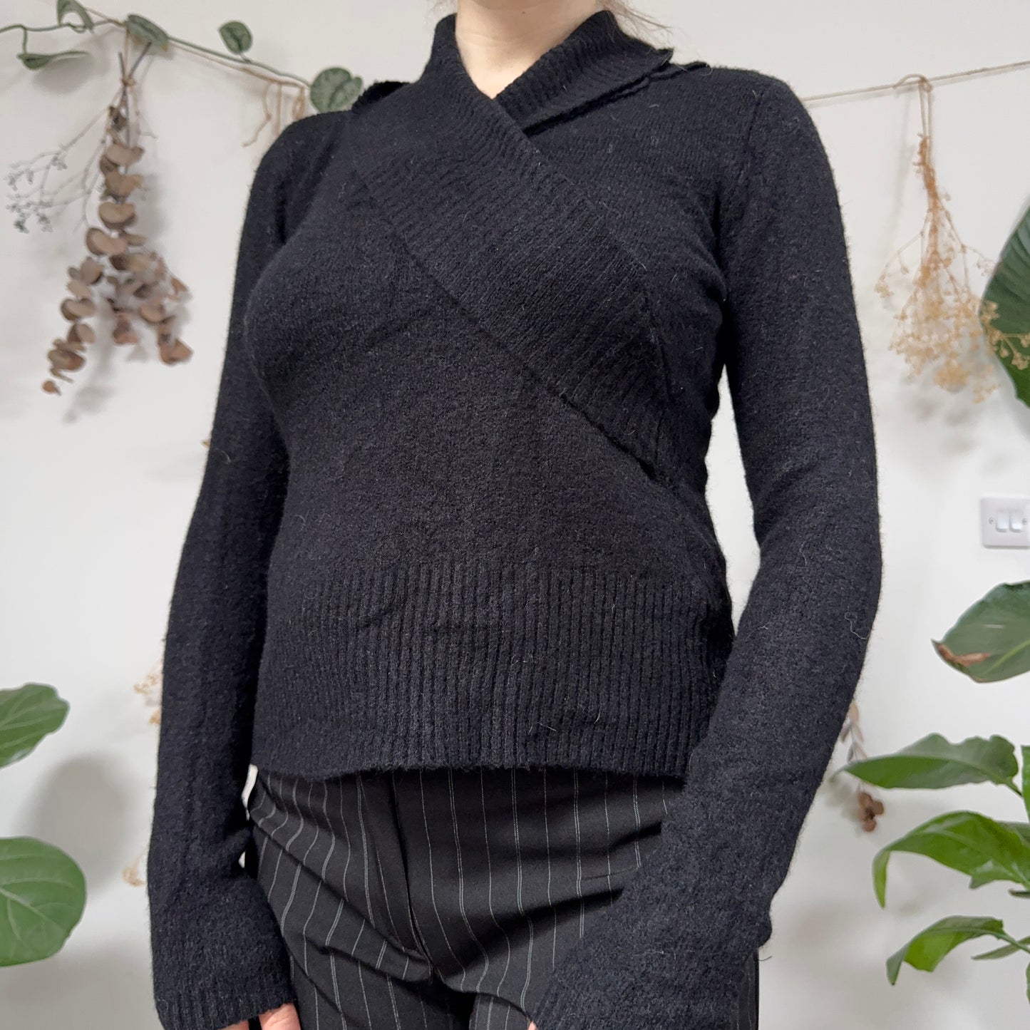 Black knit top - size S/M