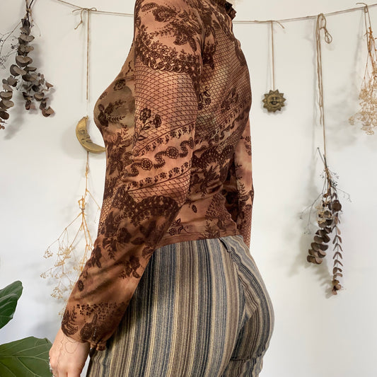 Earthy mesh top - size S/M