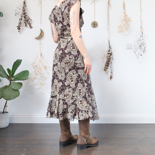 Mesh paisley dress - size M