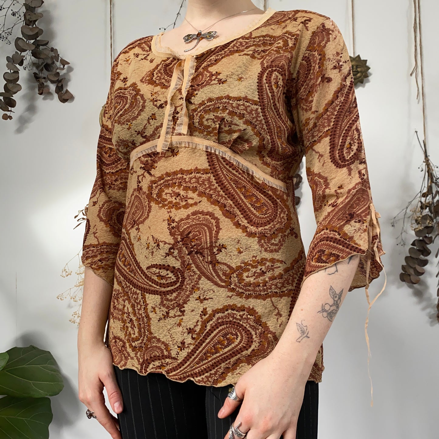 Earthy mesh top - size L