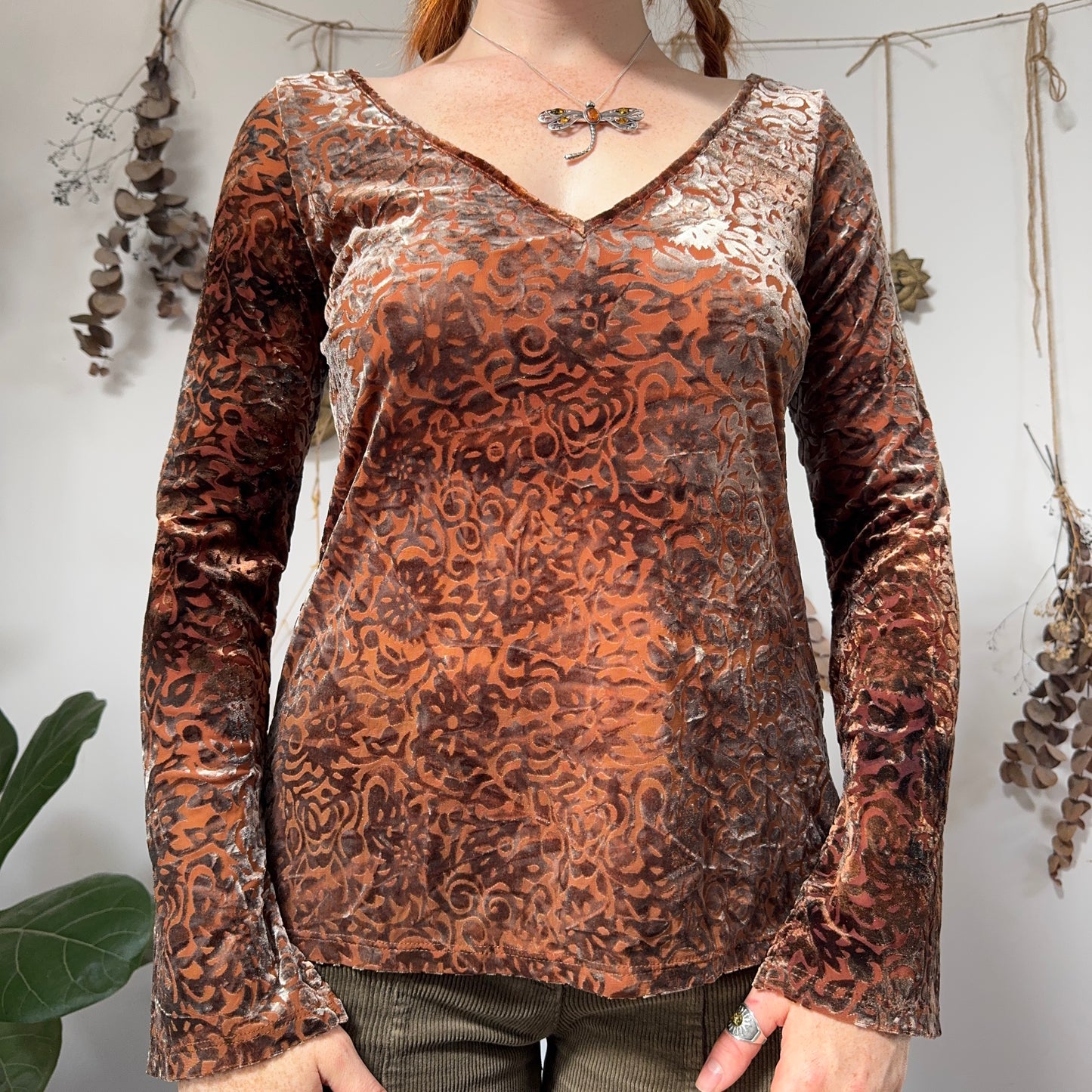 Velvet top - size M
