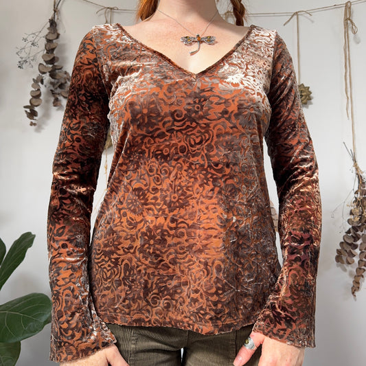 Velvet top - size M