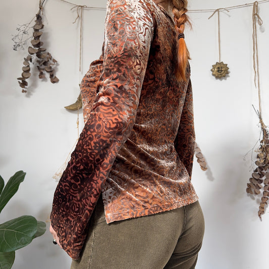 Velvet top - size M