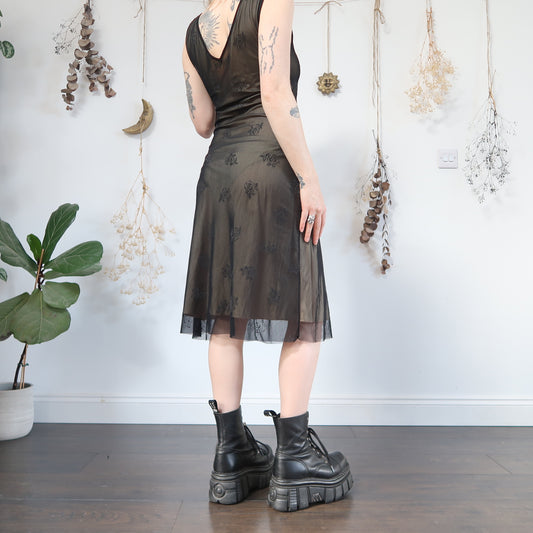 Black mesh dress - size S/M