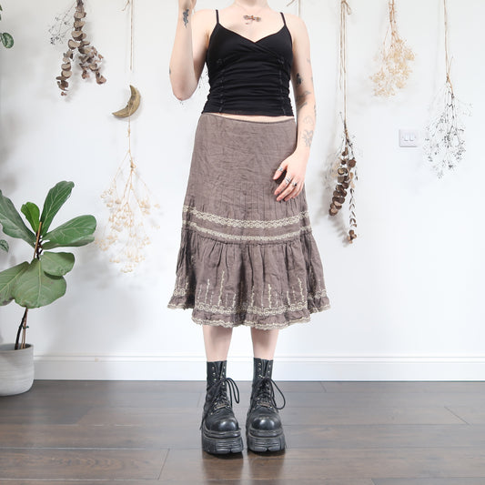 Earthy midi skirt - size M