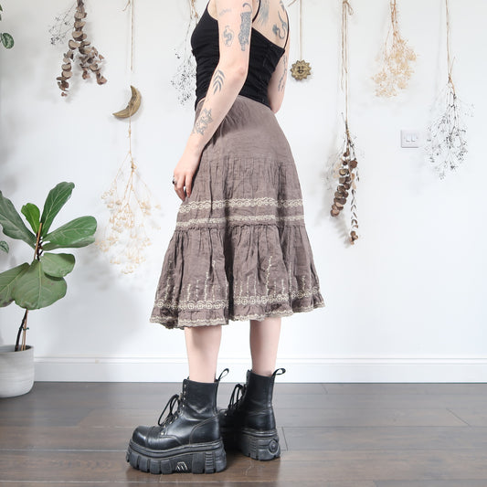 Earthy midi skirt - size M