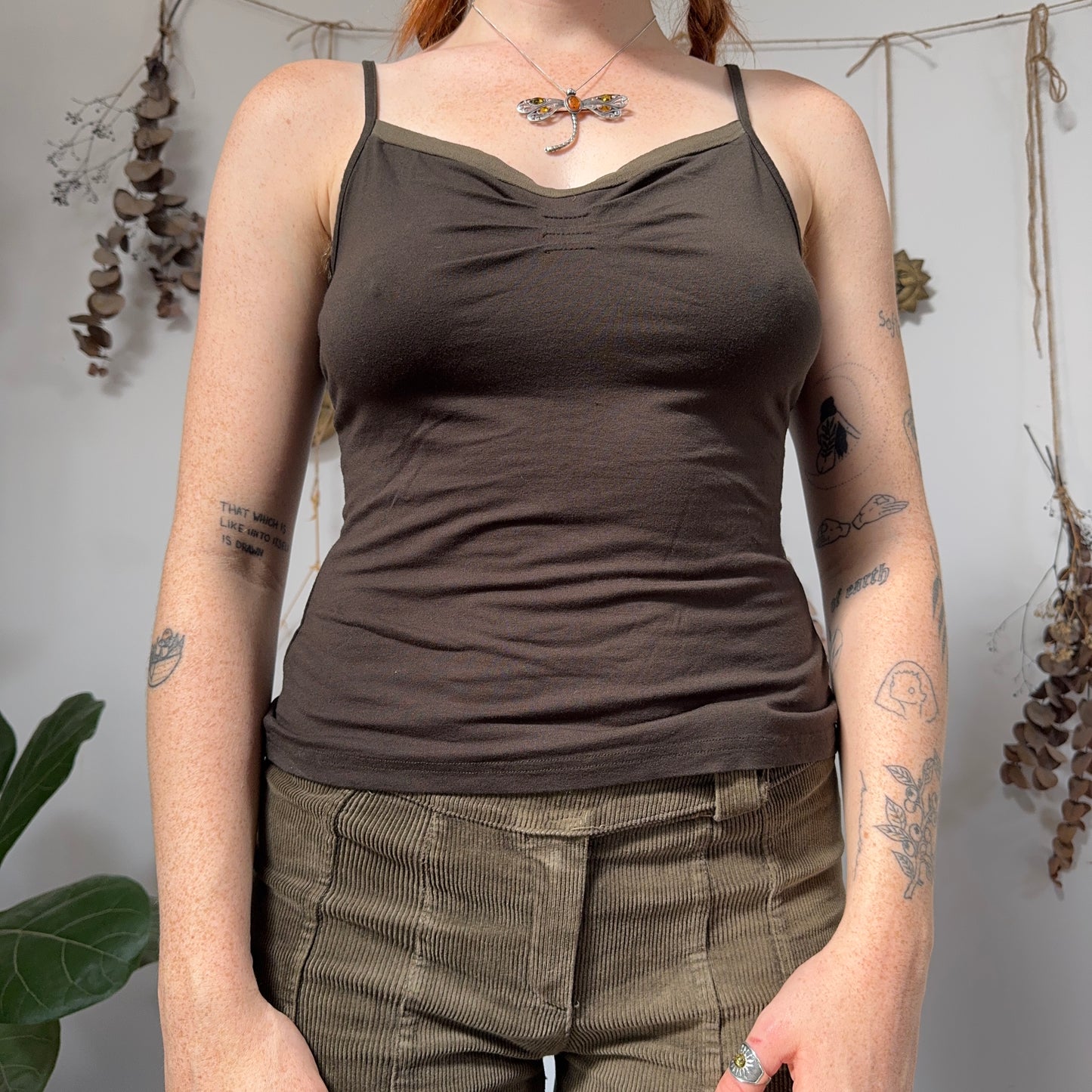 Khaki cami - size S/M