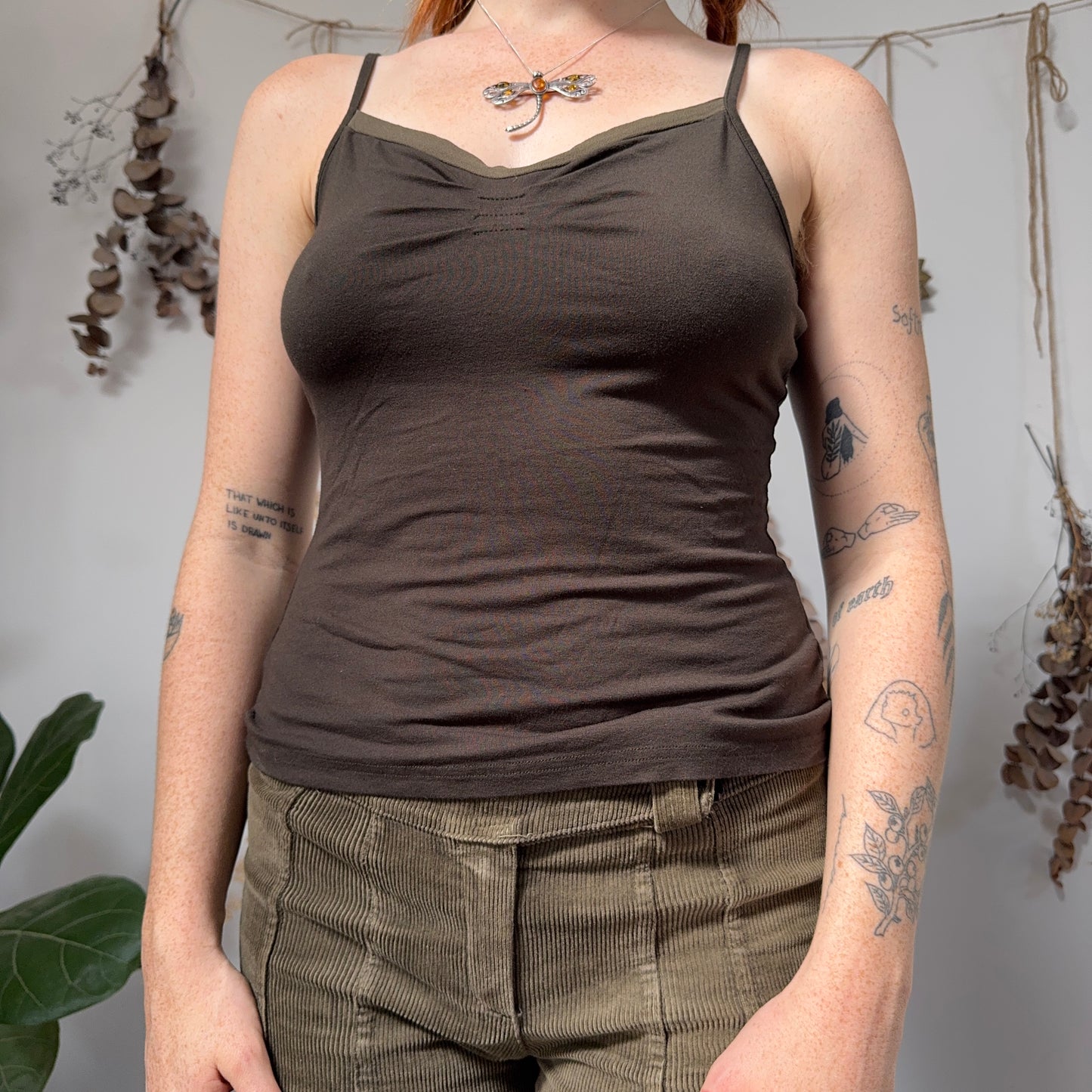 Khaki cami - size S/M