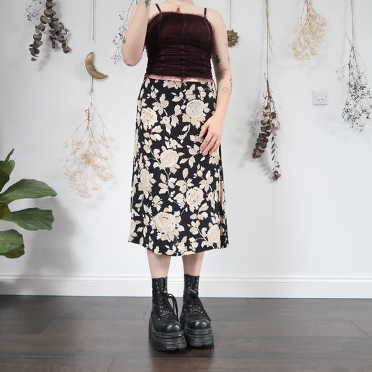Floral midi skirt - size 10/12