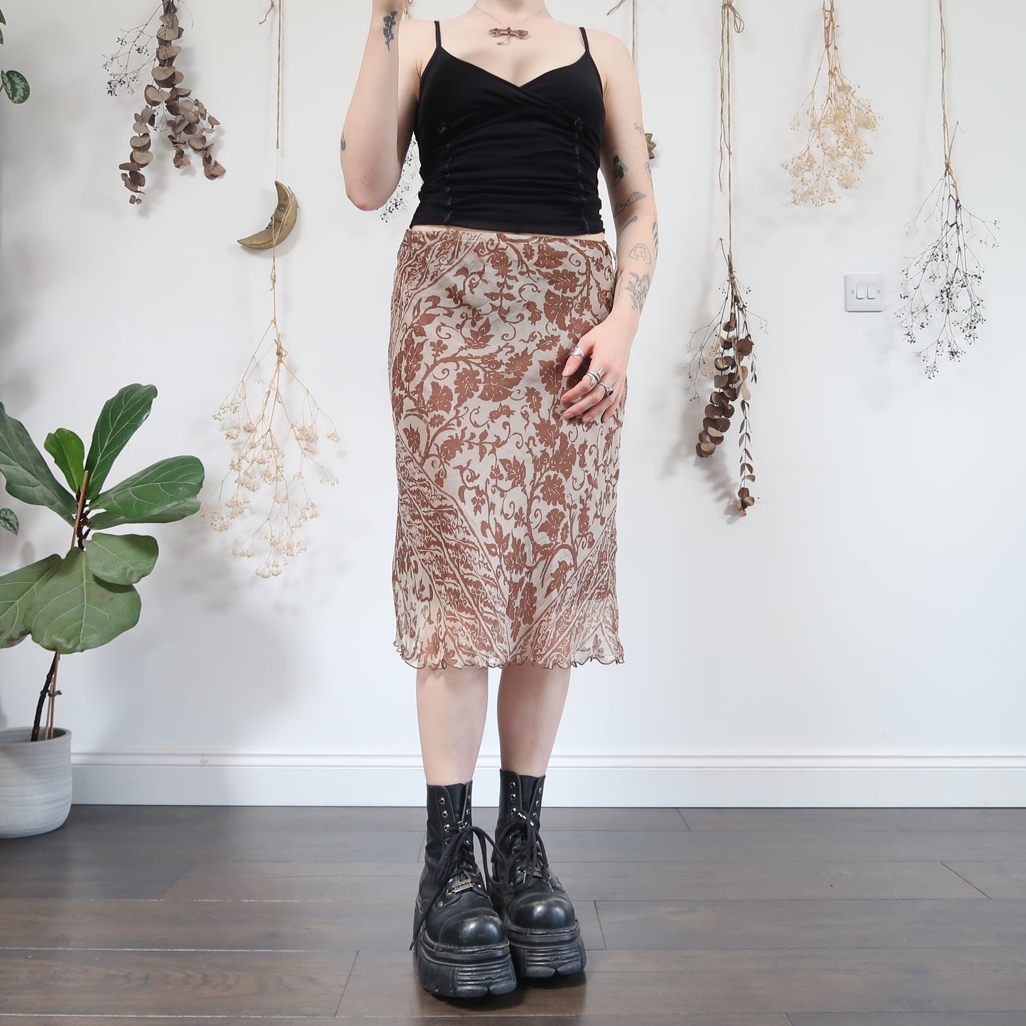 Earthy whimsical skirt - size M