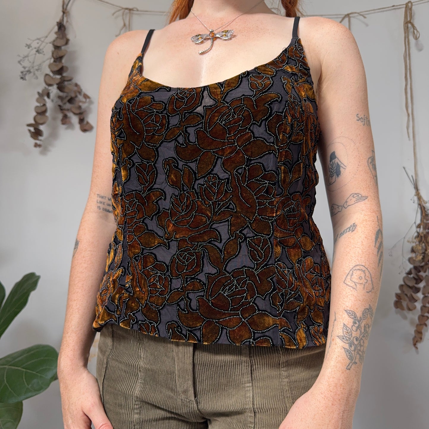 Velvet cami - size M