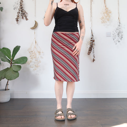 Stripe midi skirt - size S/M