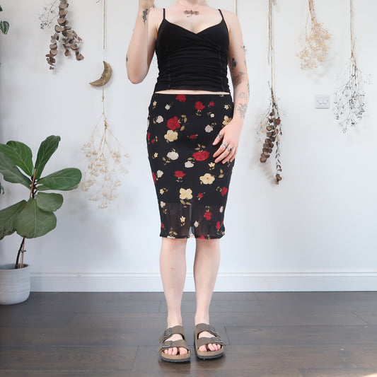 Floral midi skirt - size S/M