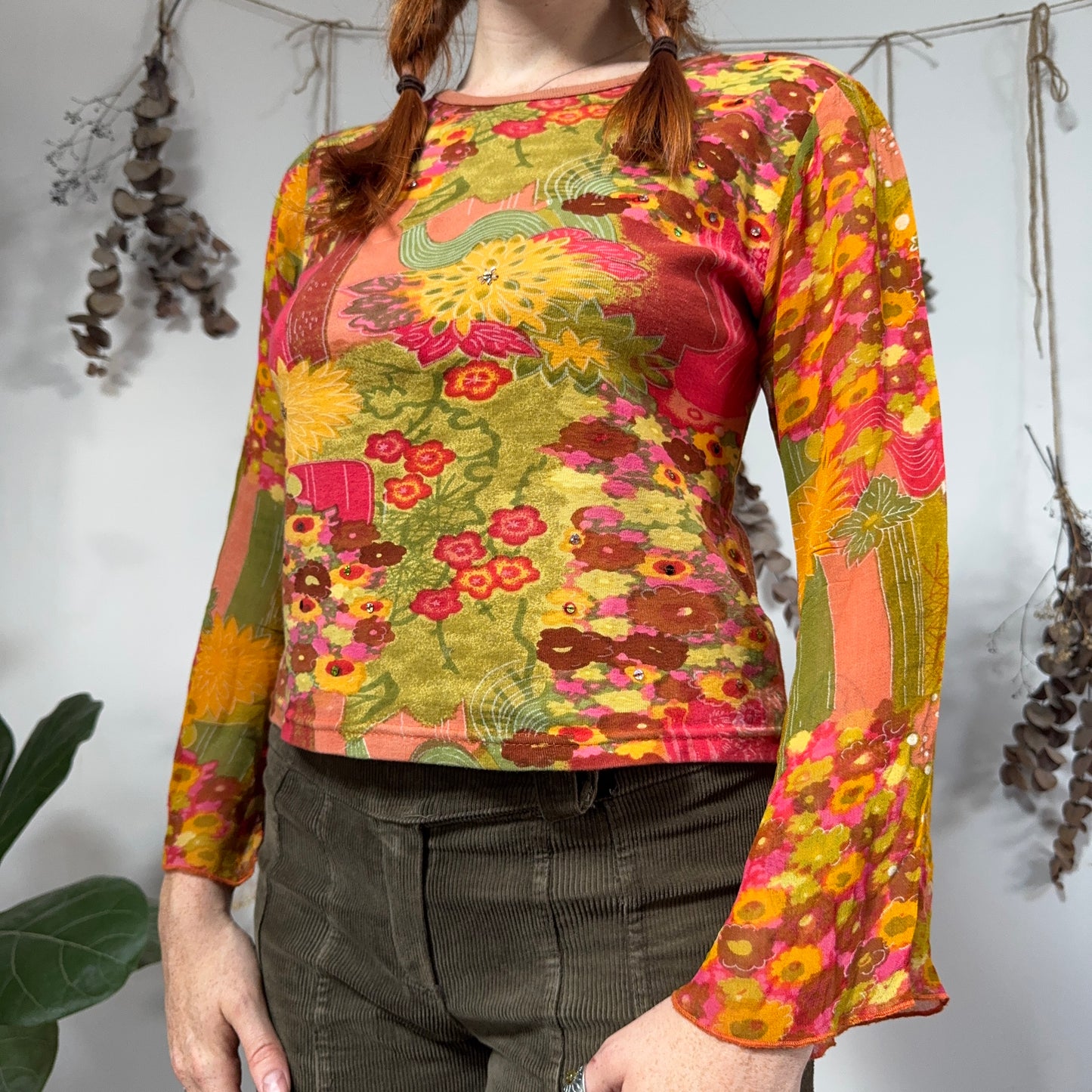 Colourful top - size M