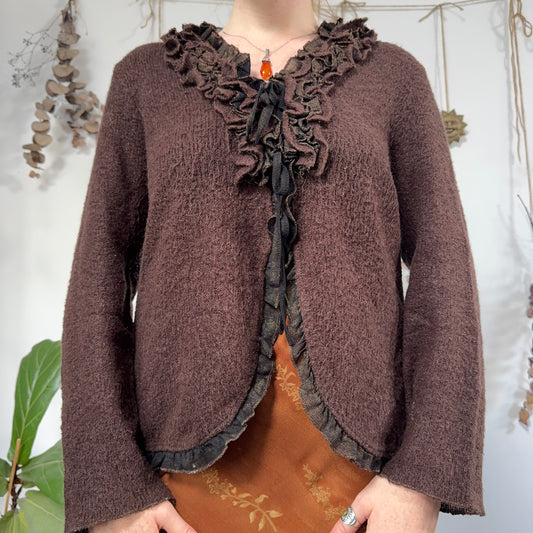Brown knit top - size L/XL