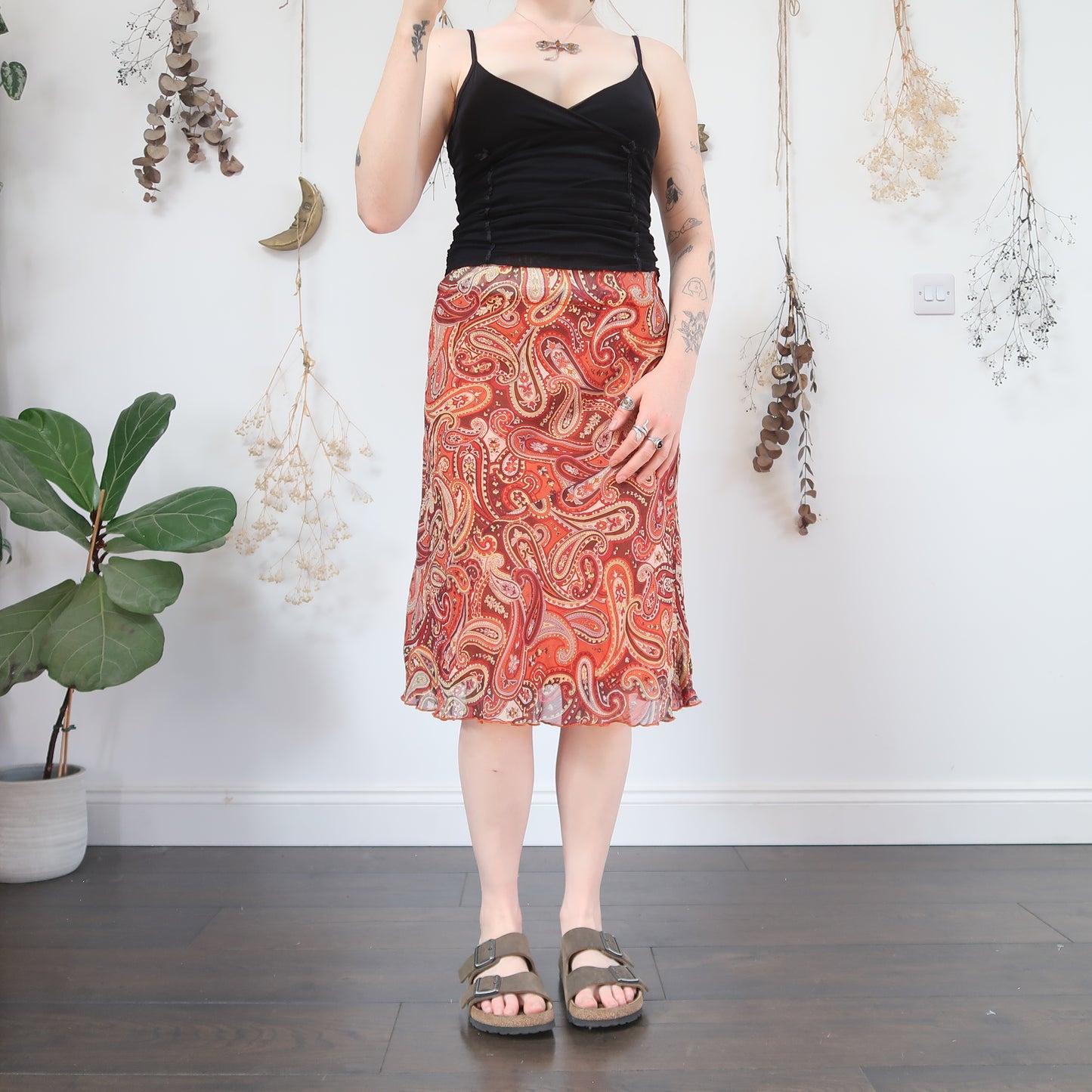 Paisley midi skirt - size S