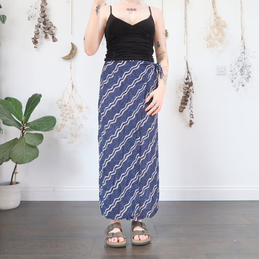 Blue wrap skirt - size S/M