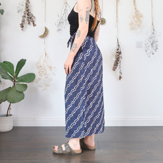 Blue wrap skirt - size S/M