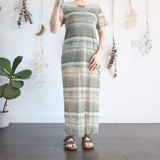 Green mesh dress - size L