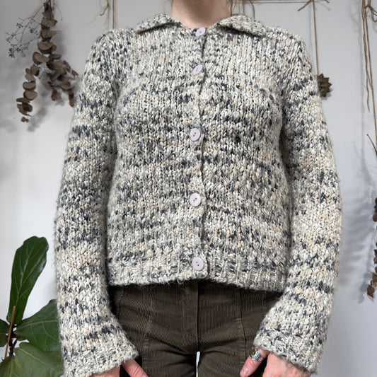 Speckled knit cardigan - size S/M