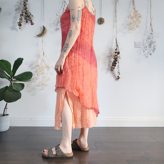 Peach summer dress - size S/M