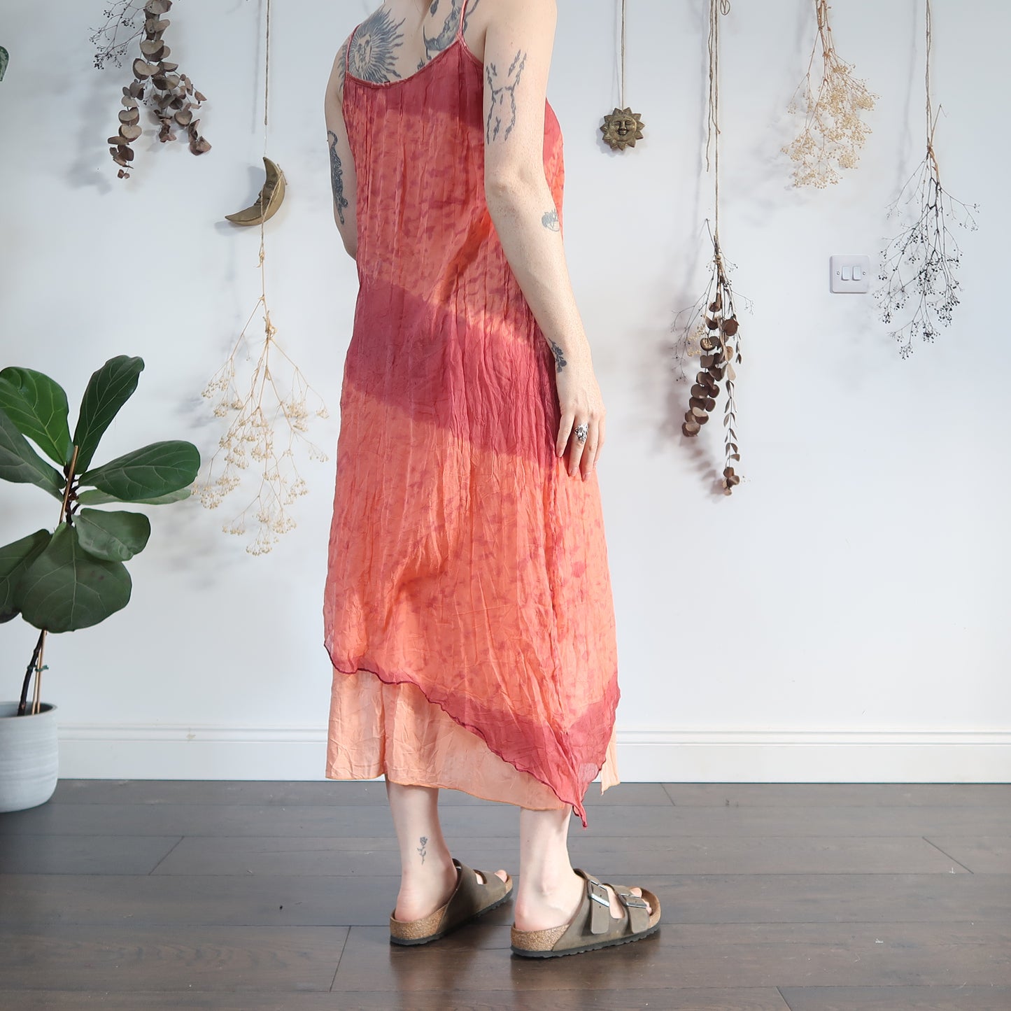 Peach summer dress - size S/M