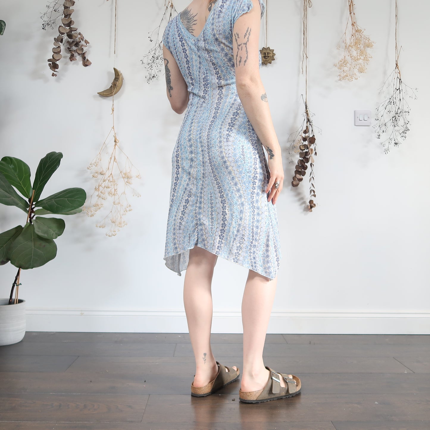 Blue mesh dress - size M