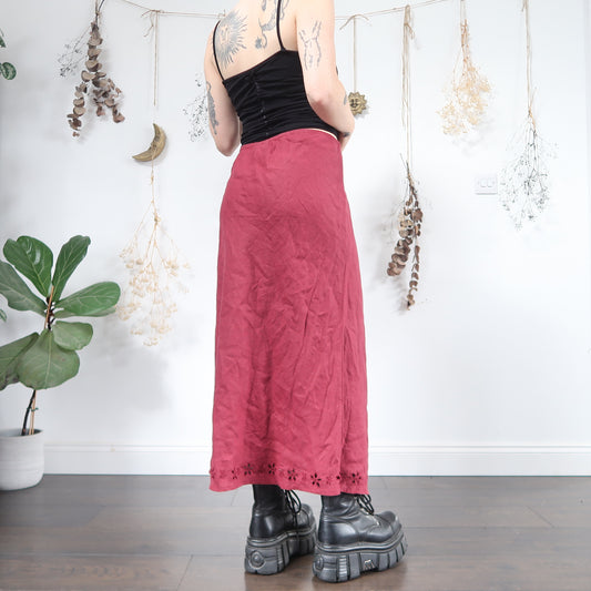 Berry linen skirt - size L